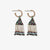 Leta Mini Gold Hoop Confetti Top And Stripe Short Fringe Earrings Safari Wholesale