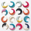 Harper Solid Hoop Earrings Light Blue Wholesale