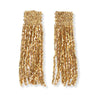 Marilyn Solid Beaded Fringe Earring Gold Wholesale