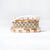 Mixed Bracelet Stack of 7 Ivory and Gold Wholesale