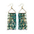 Patricia Mixed Luxe Bead Gradient Fringe Earrings Emerald Wholesale