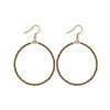 Ruby Solid Beaded Hoop Earrings Gold Wholesale