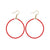 Ruby Solid Beaded Hoop Earrings Tomato Red Wholesale