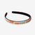 Sadie Horizontal Colorblock Thin Luxe Beaded Headband Amalfi Wholesale