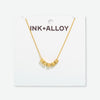 Goldie Chain Necklace with Brass Letters 16&quot; with 1.5&quot; Extension Smile Wholesale