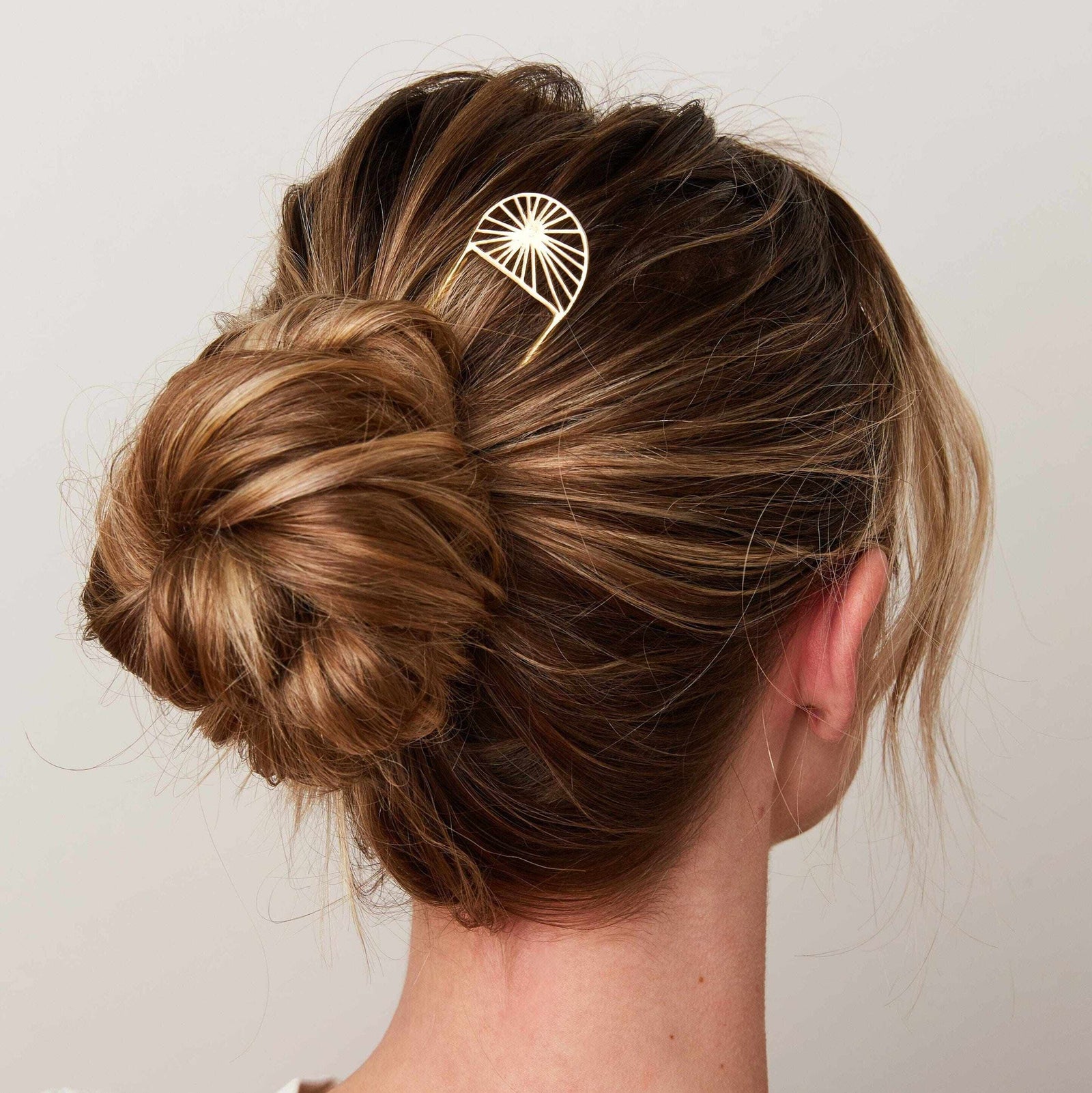 Sutton Sunburst Hair Stick Brass Wholesale