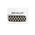 Theresa Checkered Beaded Hair Barrette Black and White Wholesale