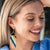 Whitney Diagonal Stripe Beaded Fringe Earrings Multicolor Wholesale
