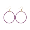 Ruby Solid Beaded Hoop Earrings Lilac Wholesale