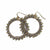 Grey Glass Brass Hoop Dangle Earring Wholesale