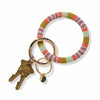 Chloe Stripe Key Ring Coral Wholesale