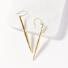 Leslie Quill Earrings Brass Wholesale