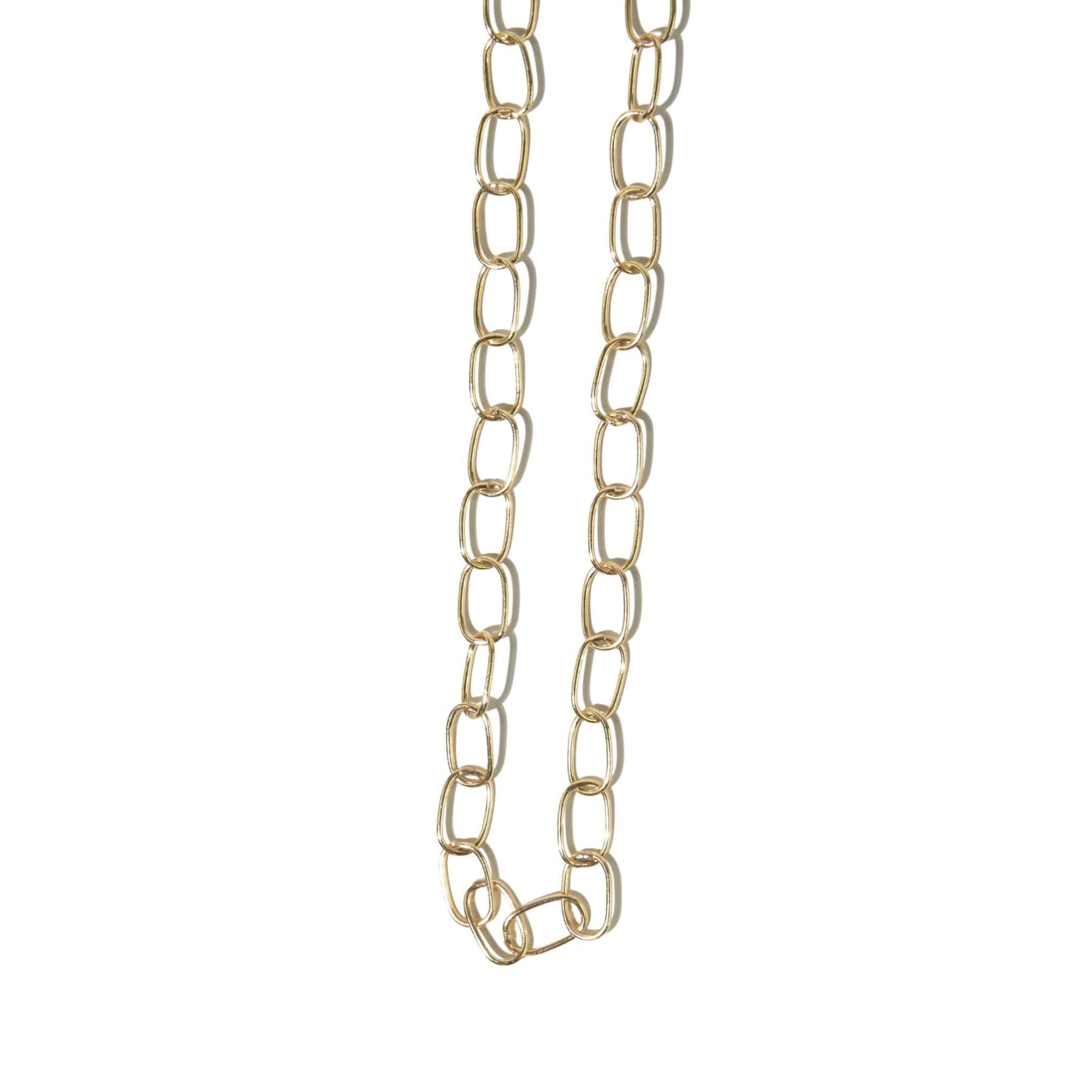 Aretha Large Oval Link Chain Necklace Brass Wholesale