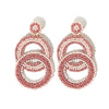 Monica Color Block Earrings Light Pink Wholesale