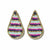 Zoe Horizontal Striped Earrings Navy Wholesale