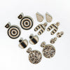 Veronica Confetti Earrings Black and White Wholesale