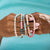 Grace Half and Half Color Block Stretch Bracelet Pink Wholesale