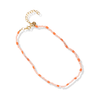 PINK WITH ORANGE BEAD NECKLACE WITH EXTENSION Wholesale