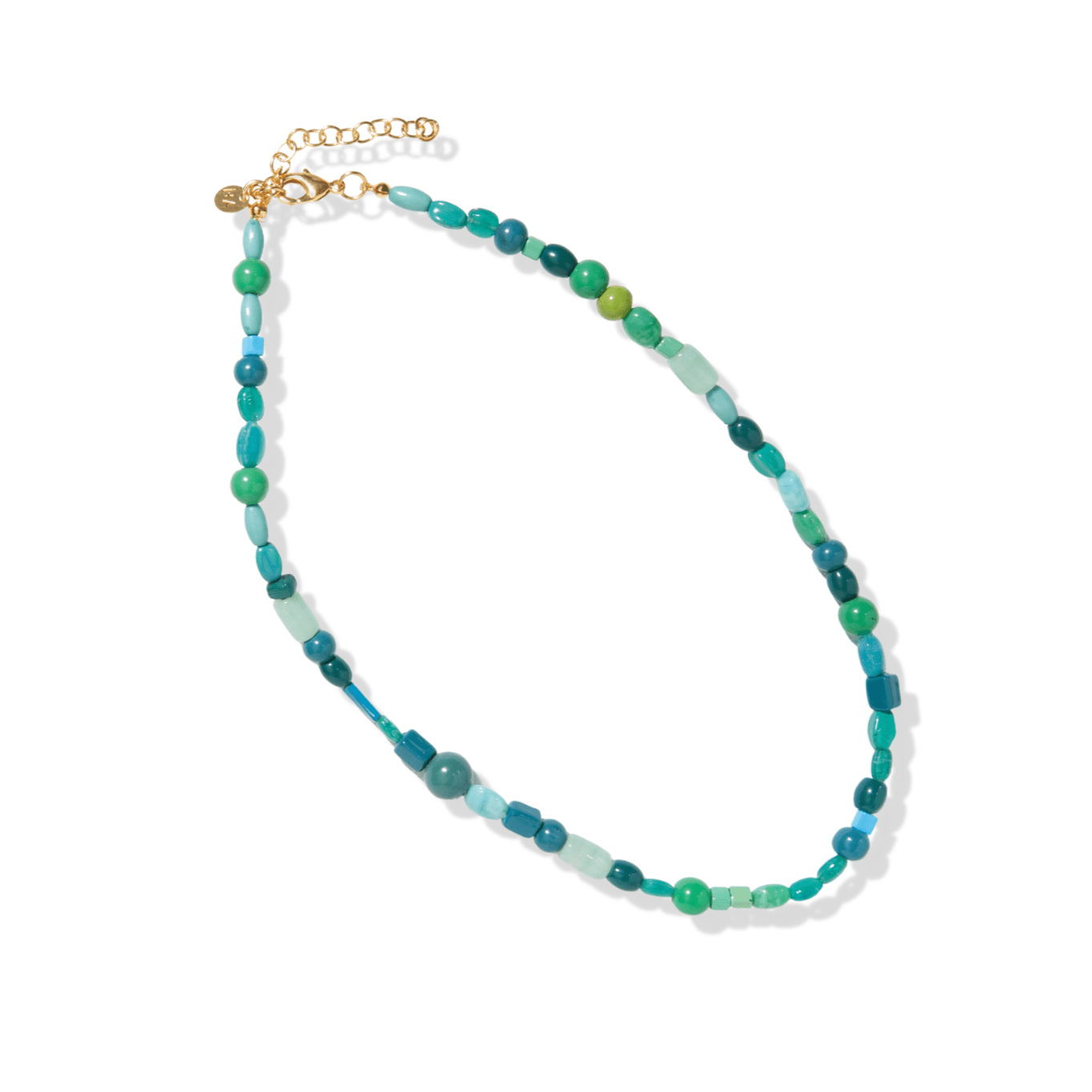Wanda Multi Mix Beaded Necklace Green Wholesale