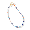Lucy Multi Mix Short Beaded Necklace Lapis Wholesale