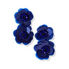 Lapis Double Flower Post Earring Wholesale
