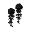 Black Tendril Flower Post Earring Wholesale