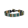 Margot Vertical Stripes Beaded Bracelet Navy Wholesale