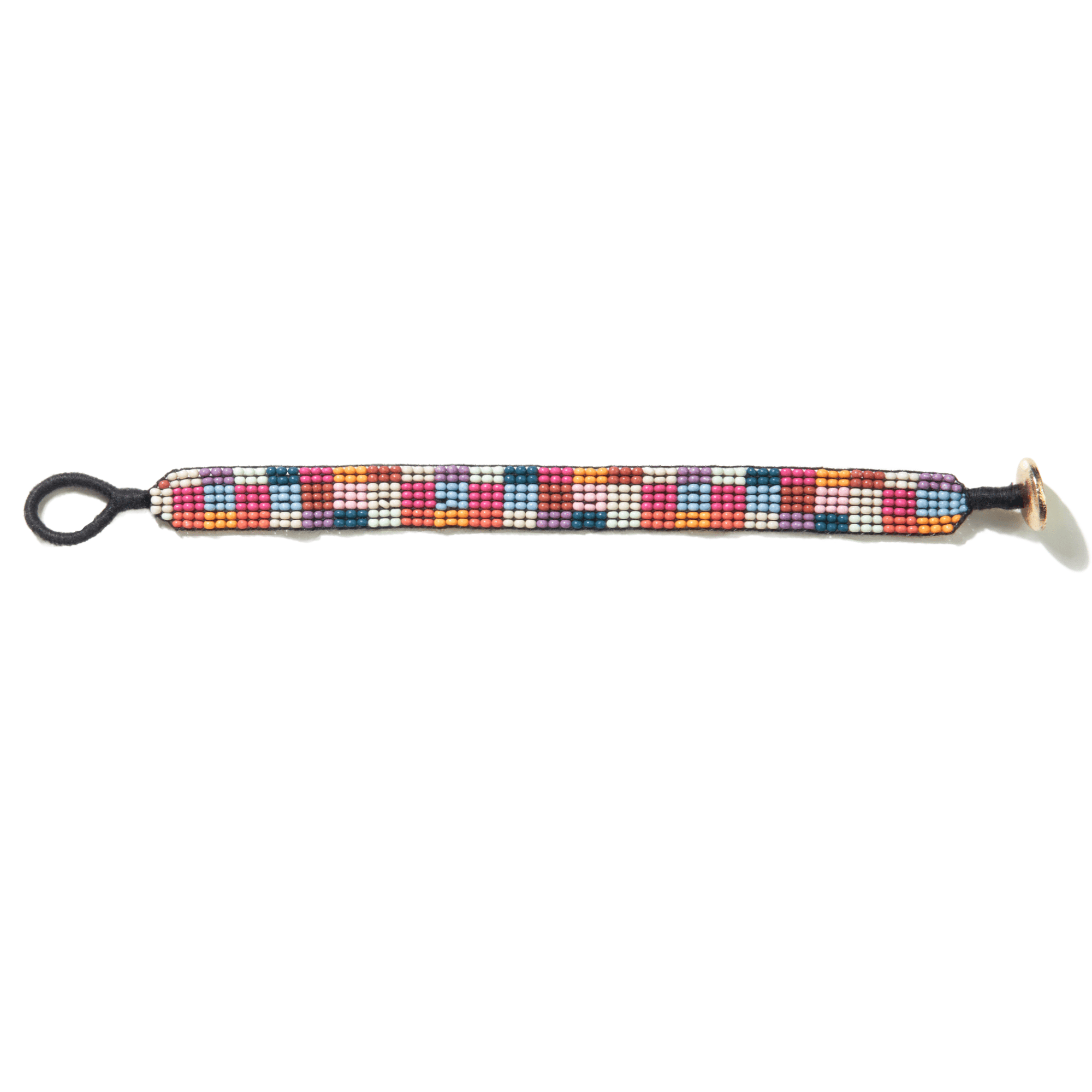 Margot Checkered Beaded Bracelet Rainbow Wholesale