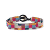 Margot Checkered Beaded Bracelet Rainbow Wholesale