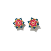 Daisy Flower Beaded Post Earrings Rainbow Wholesale