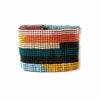 Penelope Horizontal Stripe Beaded Stretch Bracelet Rainbow Wholesale
