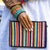Annabella Vertical Stripes Beaded Clutch Multicolor Wholesale