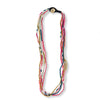 Quinn Stripe and Color Block Beaded Necklace Rainbow Wholesale