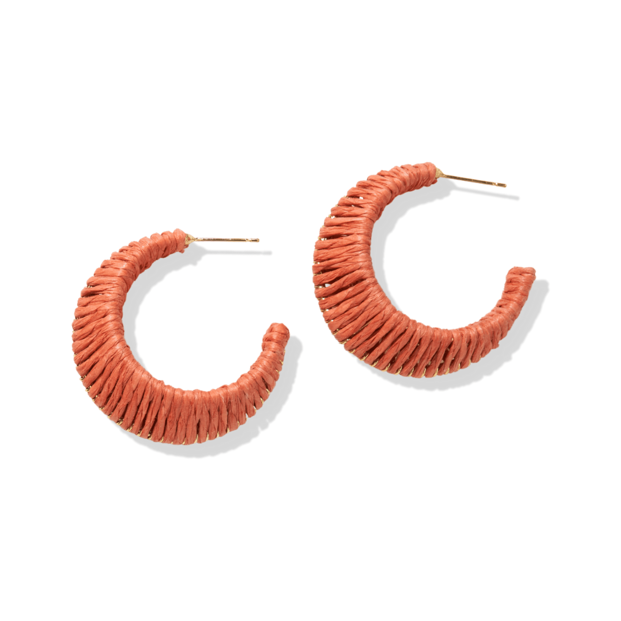 Harper Solid Hoop Earrings Coral Wholesale