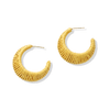 Harper Solid Hoop Earrings Yellow Wholesale